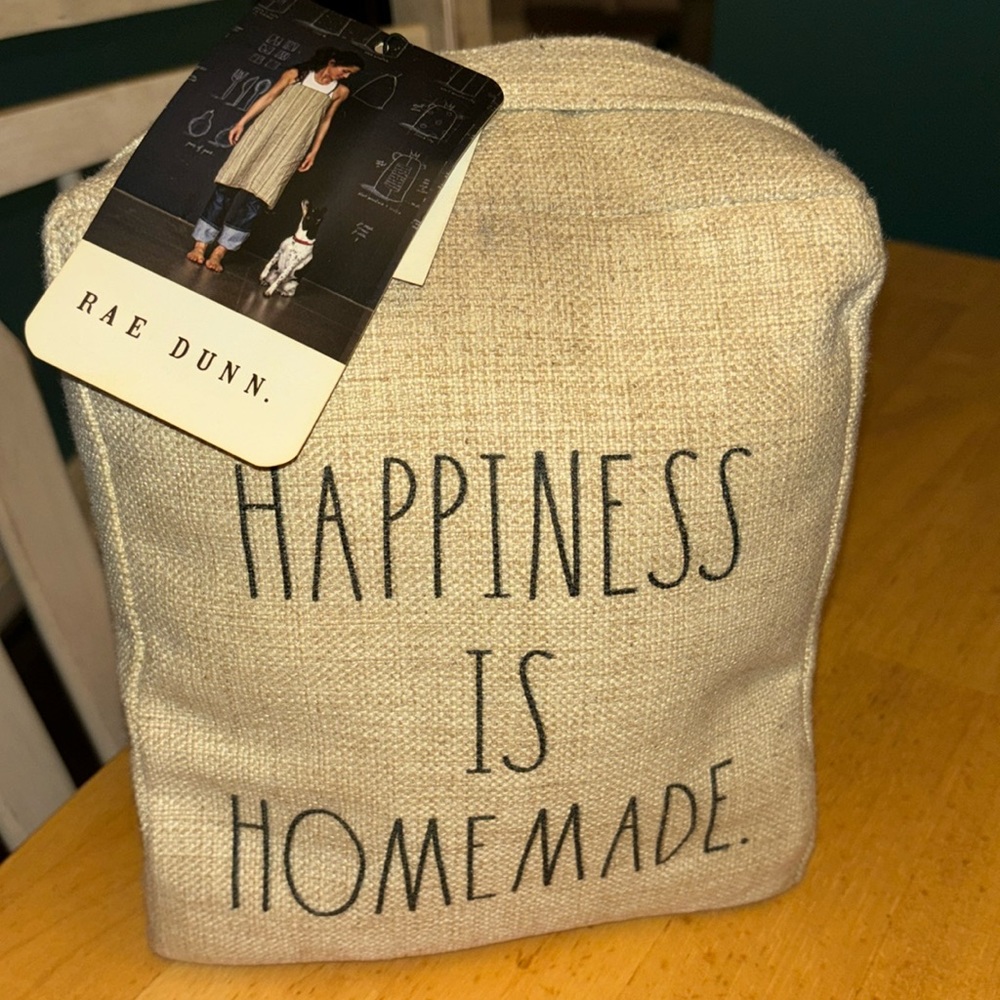 Rae Dunn Cream Happiness Is Homemade Bag - Picture 4 of 5